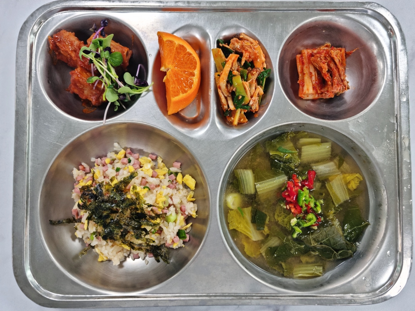 4.10(자율배식대-매일 흰죽제공, 우유급식-해당학반에서 실시)