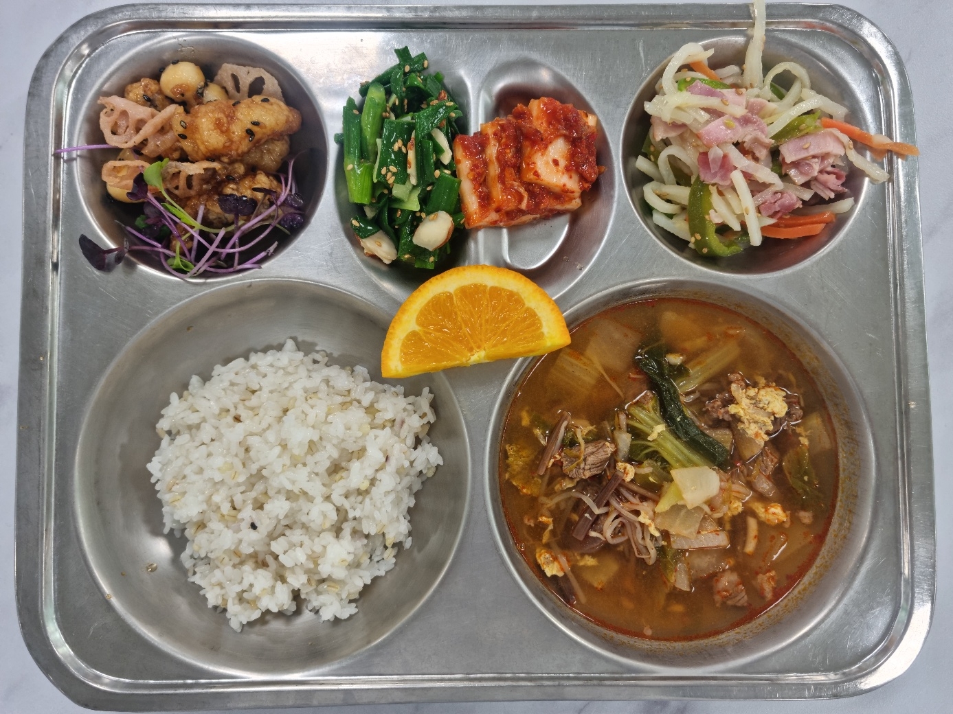 4.14(자율배식대-매일 흰죽제공, 우유급식-해당학반에서 실시)